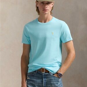Polo by Ralph Lauren Men's Light Blue T-Shirt